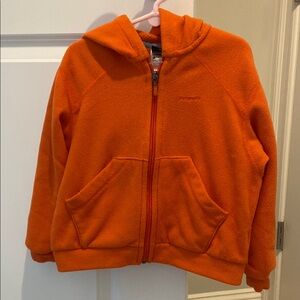 Patagonia Orange Fleece Hoodie Sweatshirt